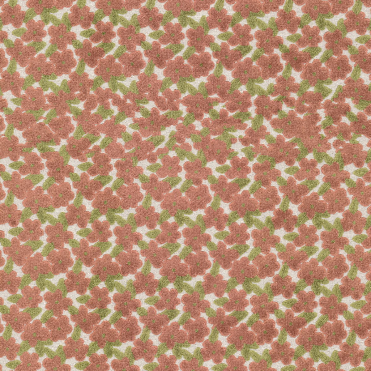 STOUT TEXTILES UPHOLSTERY,VELVET TRADITIONAL, FLORAL MELON - CHEL-1