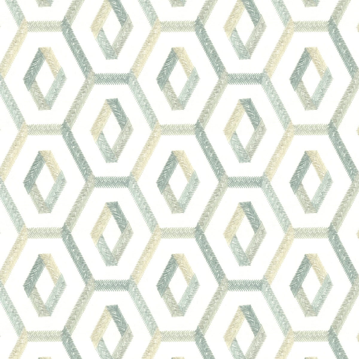 STOUT TEXTILES MULTIPURPOSE,EMBROIDERIES TRANSITIONAL,, GEOMETRIC SEAFOAM,SEAMIST - CHUC-1