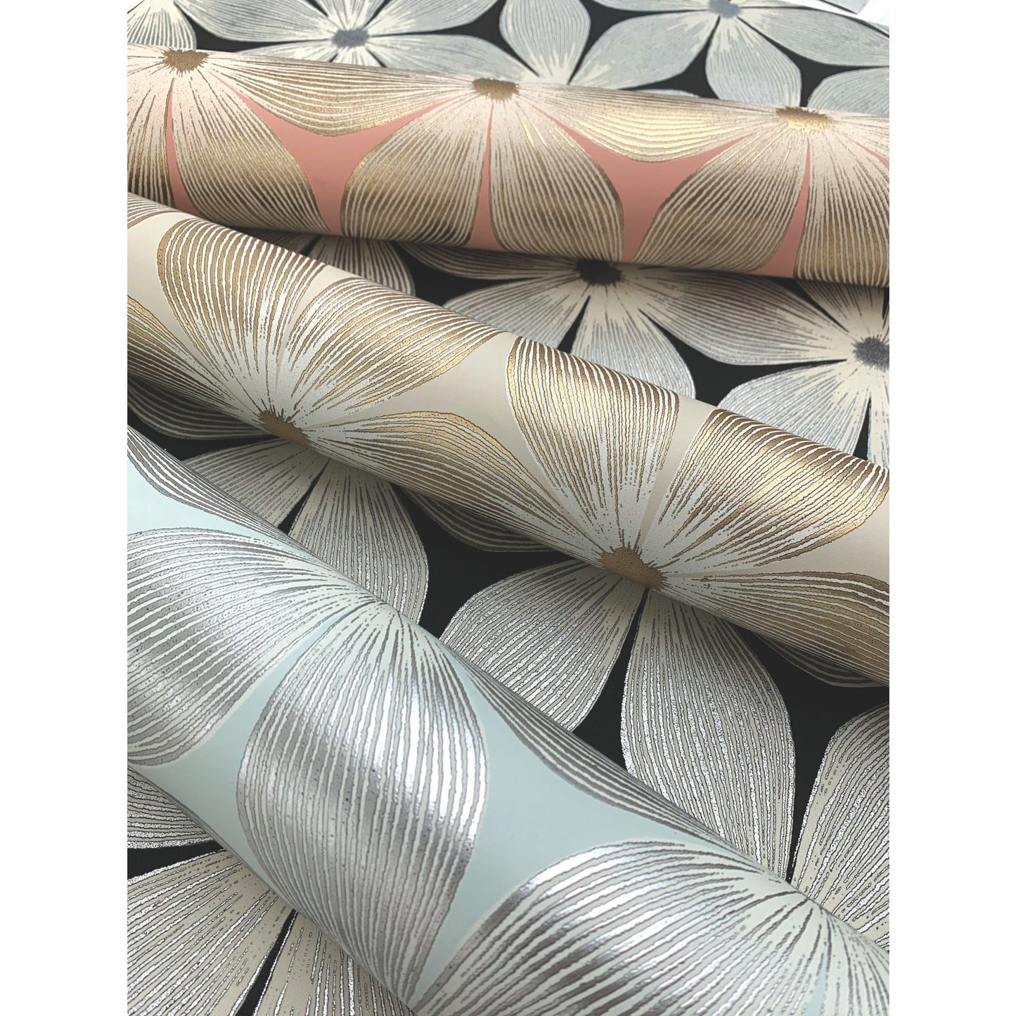 York Wallcoverings Candice Olson Modern Artisan II Everlasting Coral and Gold Wallpaper Florals and Flowers Oranges - CI2301