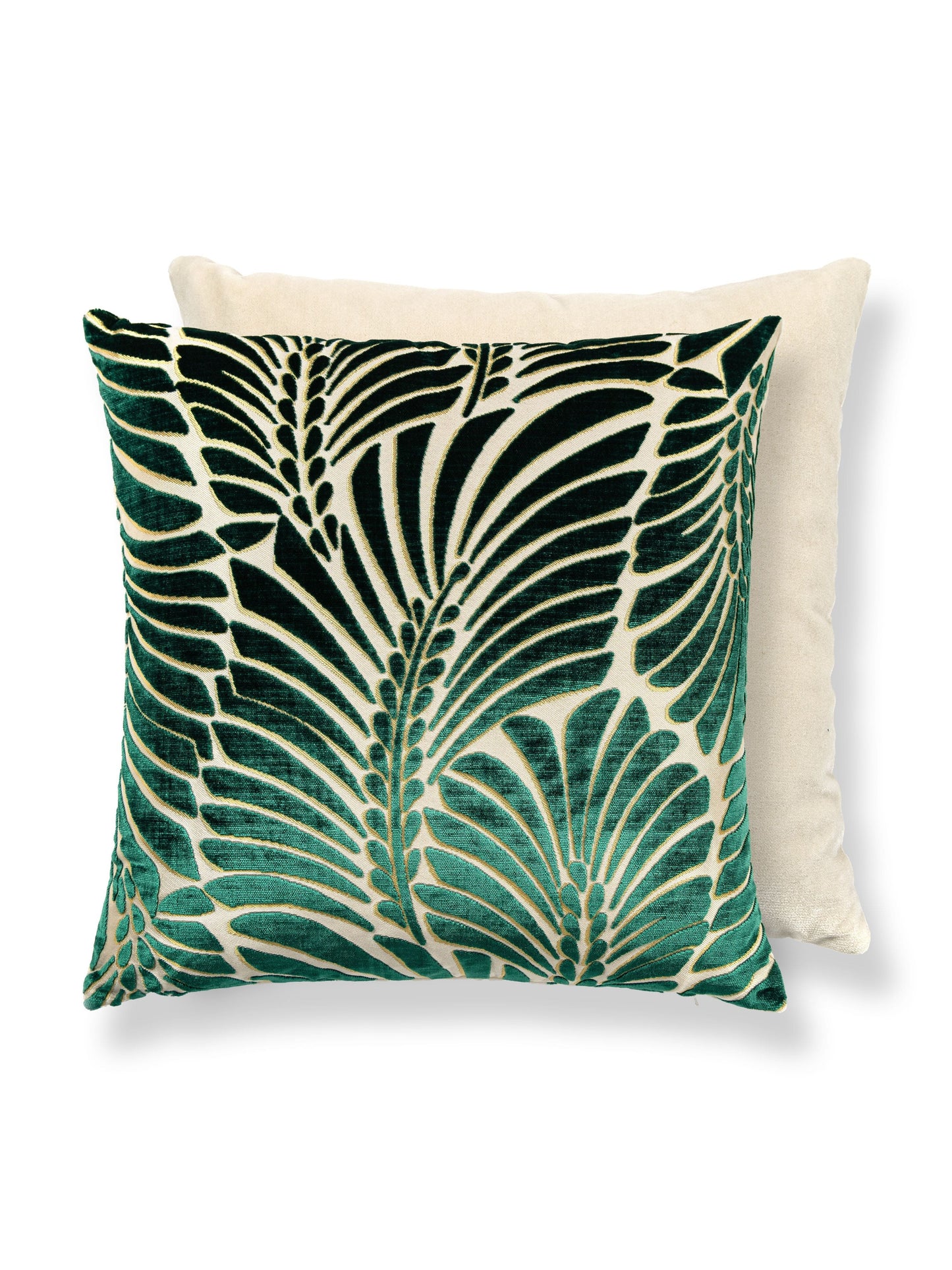 SCALAMANDRE PILLOWS BOTANICAL / FOLIAGE SQUARE - CN 0001TDDK1523 NEW SKU # CNTDDK15230001