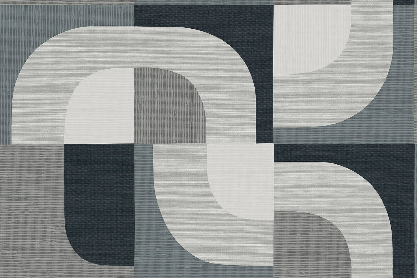 Seabrook Designs A Lot More Textures Tampere Geometric Contemporary Blacks Matte - CP90108