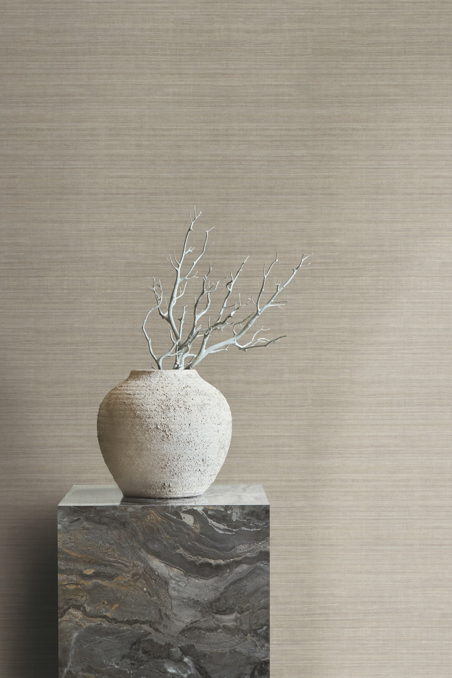 York Wallcoverings Designer Resource Boardwalk Monarch Silk Wallpaper Weaves Browns - CR9244