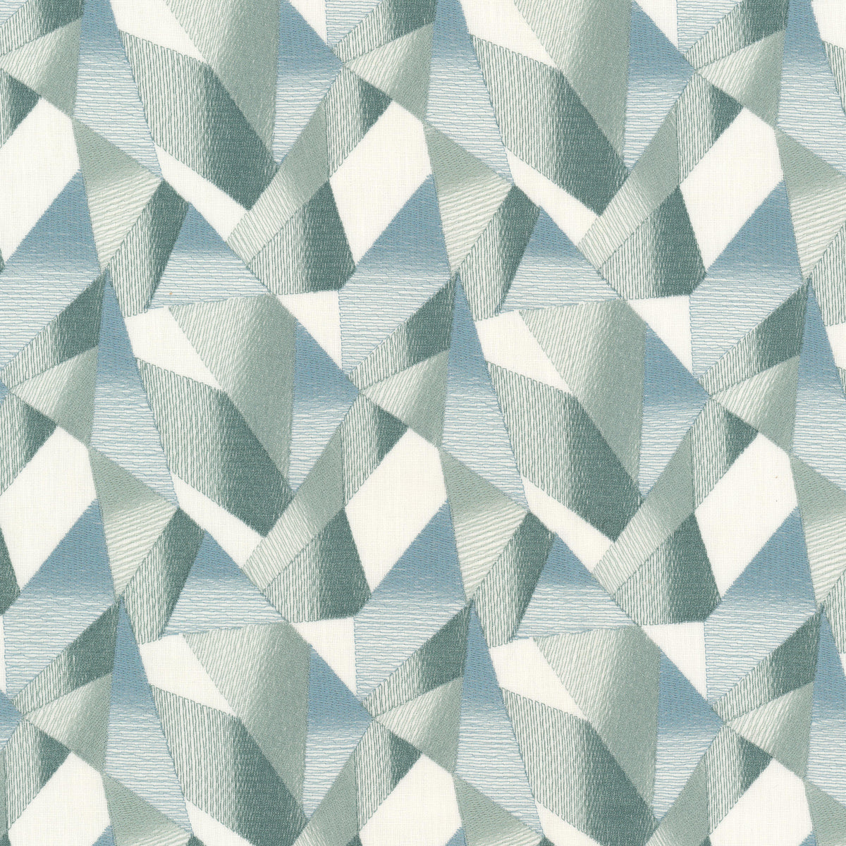 STOUT TEXTILES MULTIPURPOSE,EMBROIDERIES TRANSITIONAL,, GEOMETRIC SEAFOAM,SEAMIST - CRET-1