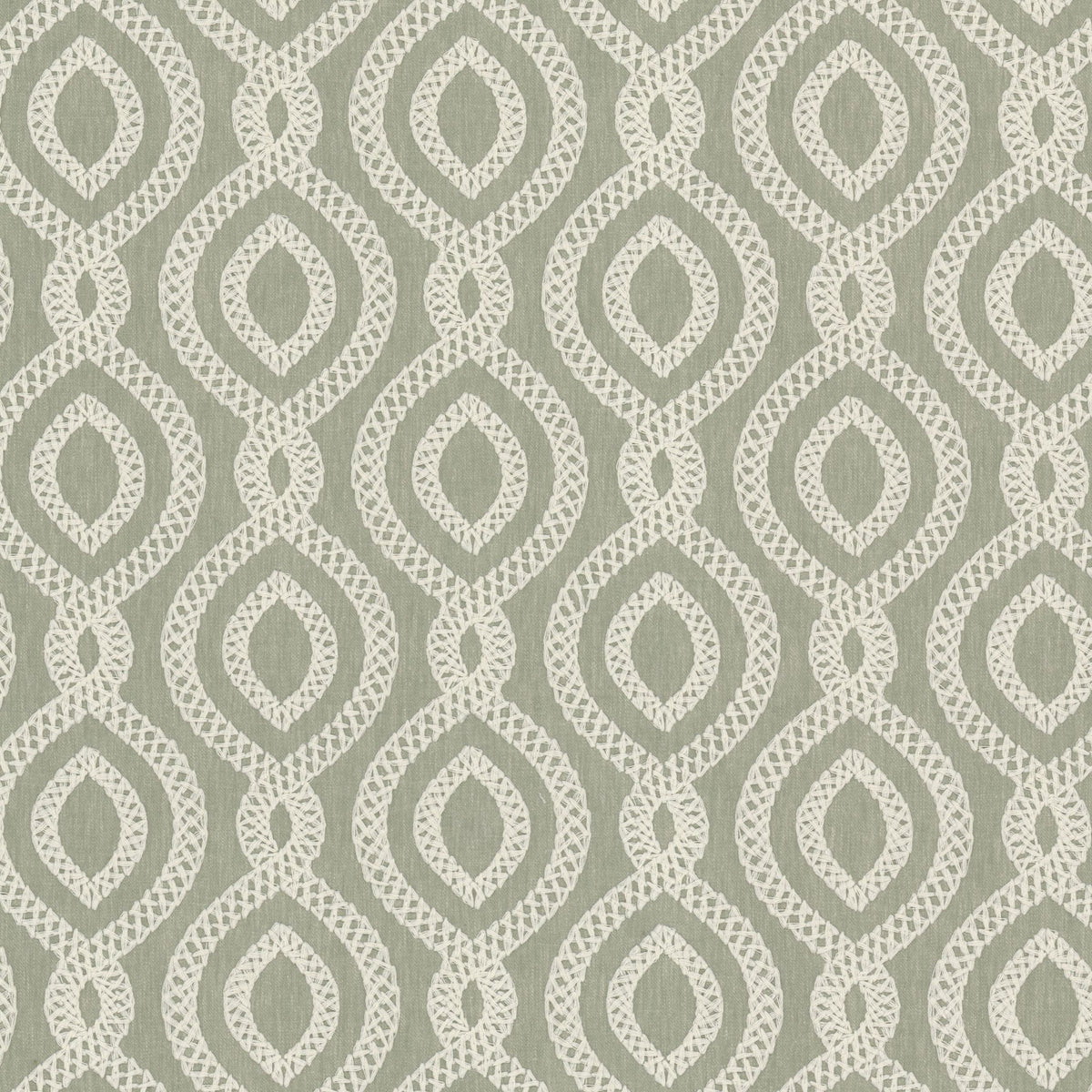 STOUT TEXTILES MULTIPURPOSE,EMBROIDERIES TRADITIONAL, OGEE SAGE - CREW-1