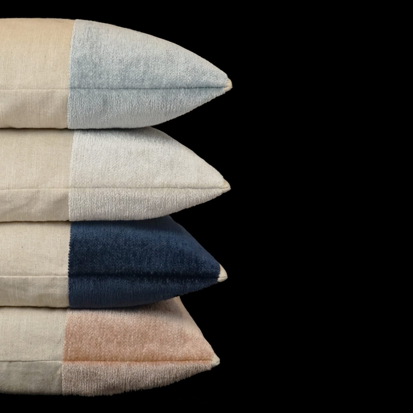 D.V. KAP HOME 24" x 24" Magritte Pillow - Mist Farmhouse, Band / Ribbon - 3543-M-2424