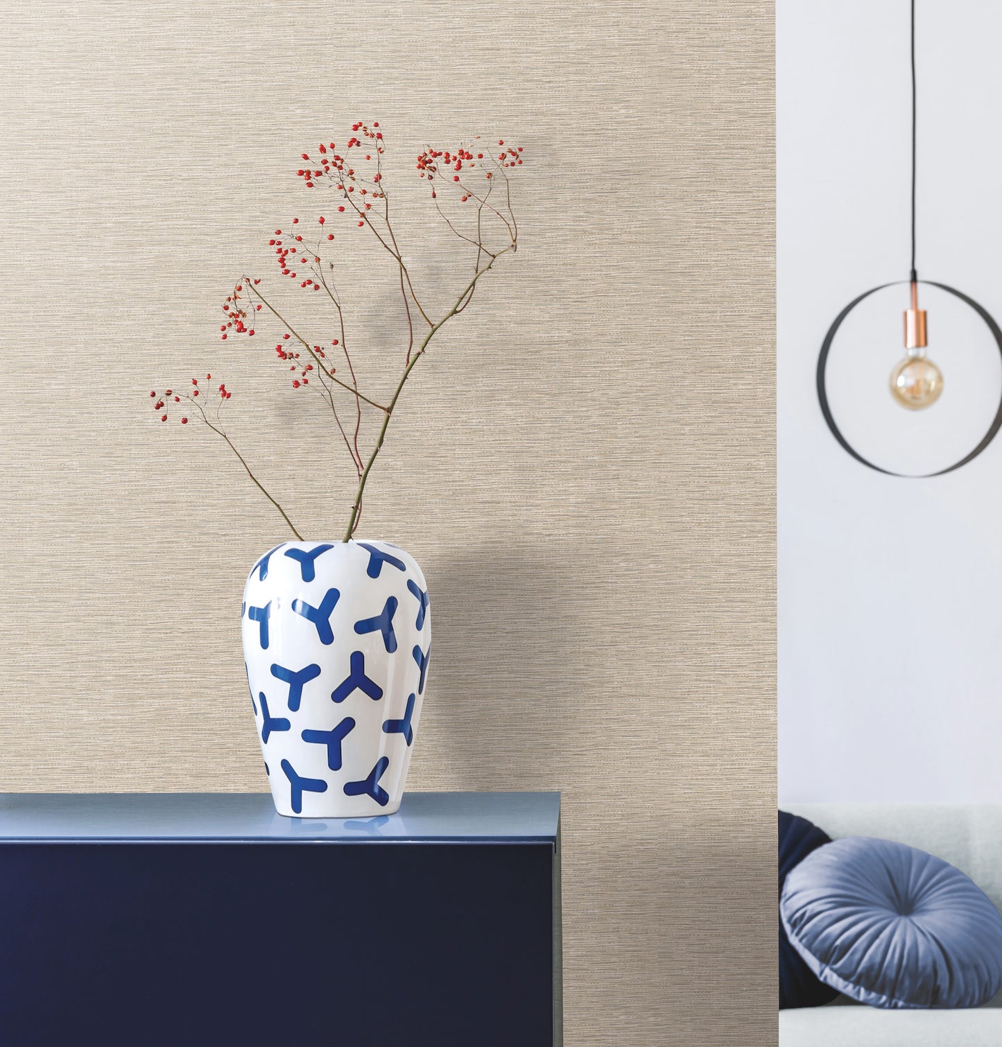 York Wallcoverings Artisan Digest Altitude Dark Tan Wallpaper Weaves Neutrals - DA3558N