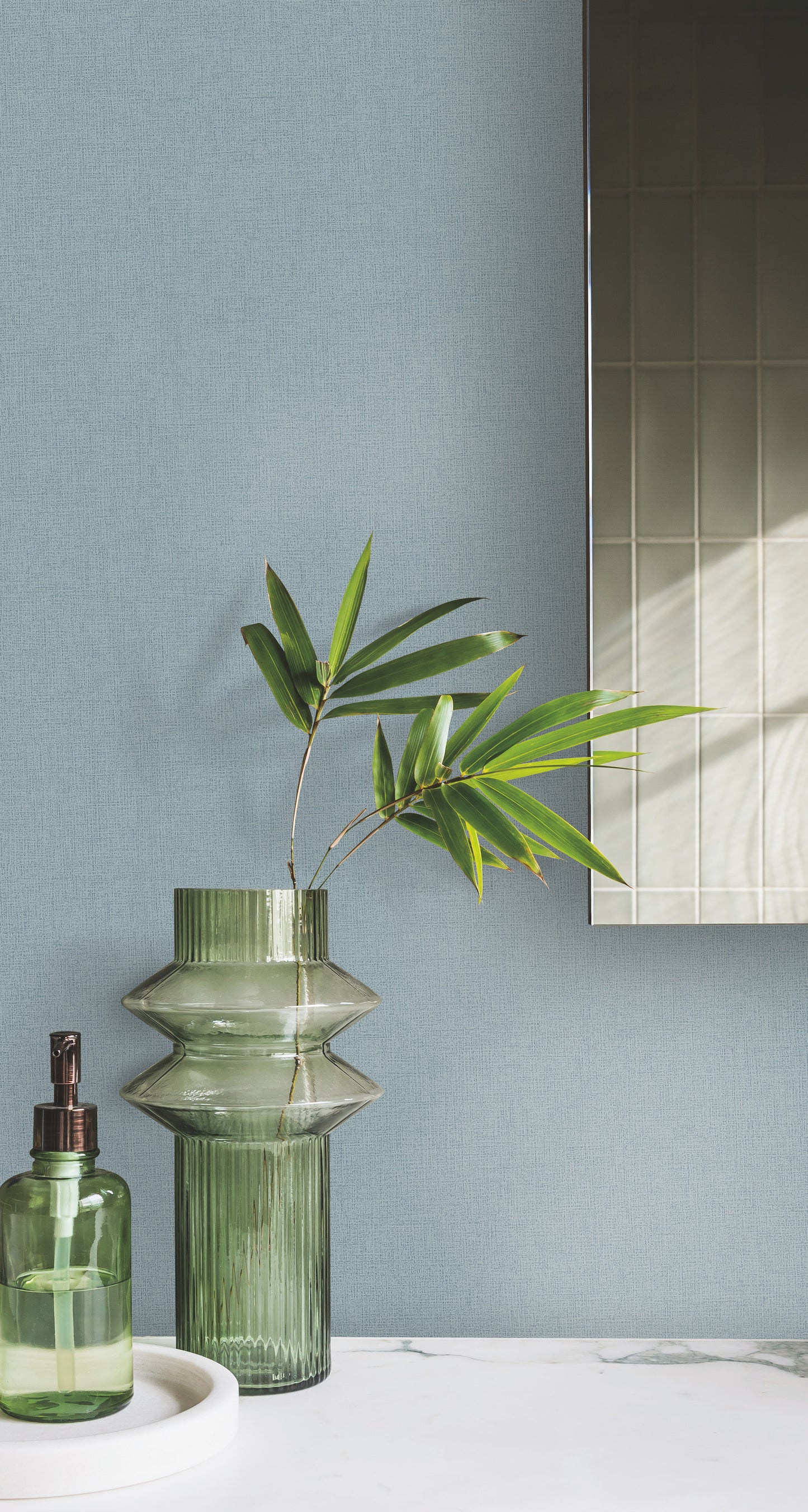 York Wallcoverings Carol Benson-Cobb Signature Gypsy Weave Blue Wallpaper Weaves Blues - DA3579N