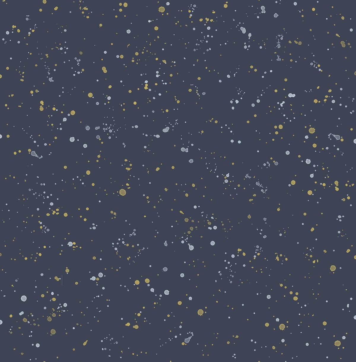 Seabrook Designs Paint Splatter Kids & Nursery Contemporary Navy , Metallic Gold - DA60802