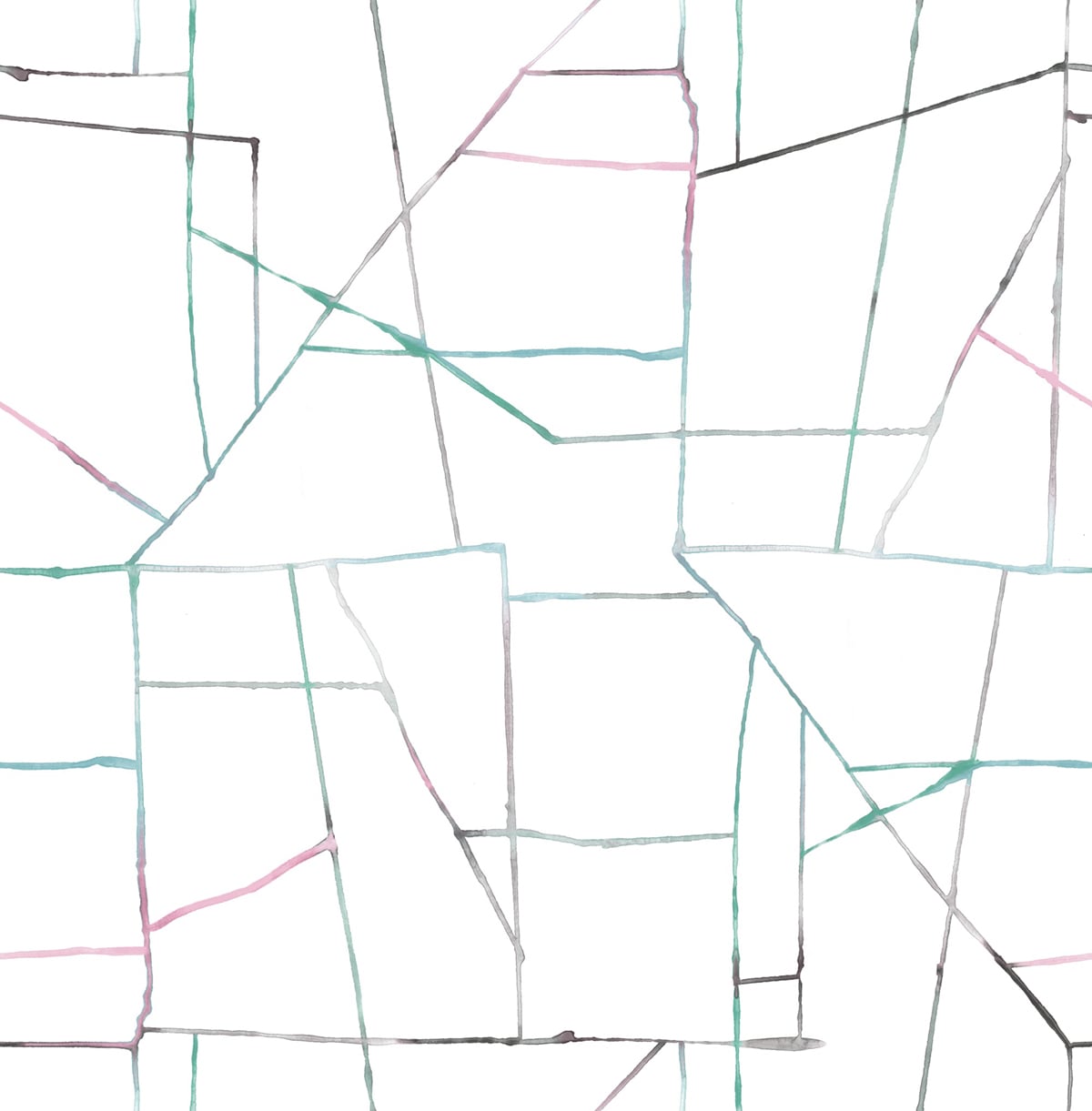 Seabrook Designs Geo Creative Kids & Nursery Contemporary Pink, Teal, , Gray - DA62104