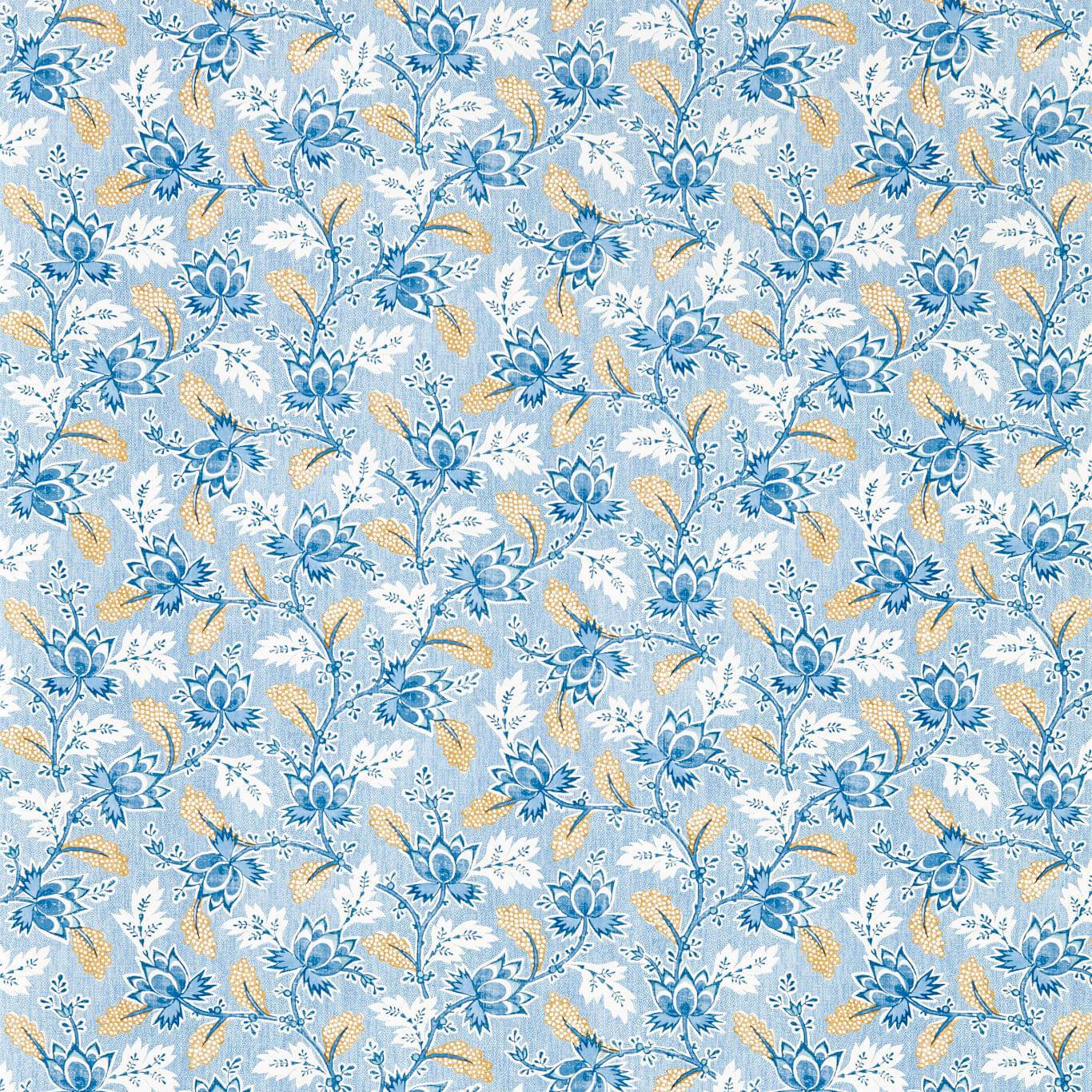 SANDERSON Dallimore Wallpaper Contemporary, Floral Indigo,Multi Gravure - Wide Width Printed Wallpaper - DABW217232