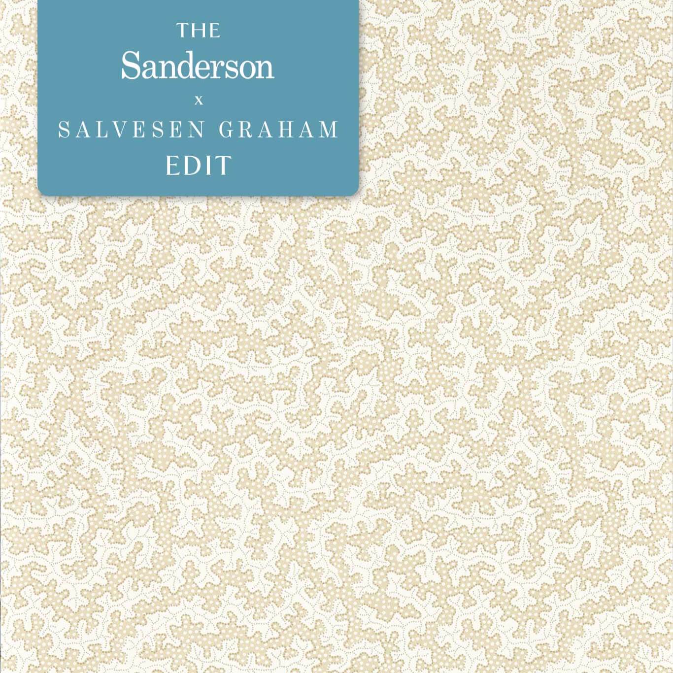 SANDERSON Truffle Wallpaper Abstract , Graphic Flax Flexo-Printed Wallpaper - DABW217243