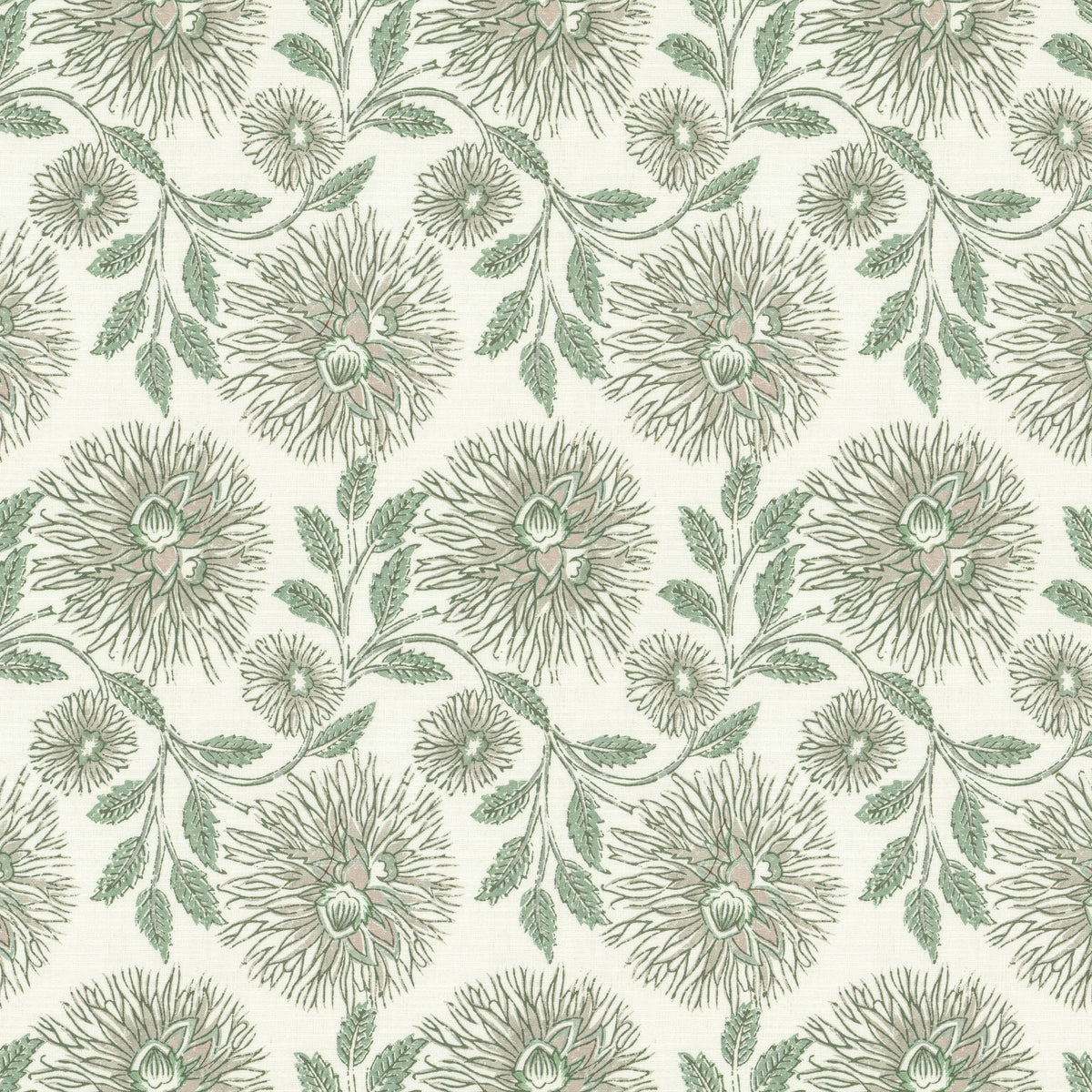 STOUT TEXTILES MULTIPURPOSE,PRINT TRANSITIONAL,, FLORAL ALOE - DAHL-1