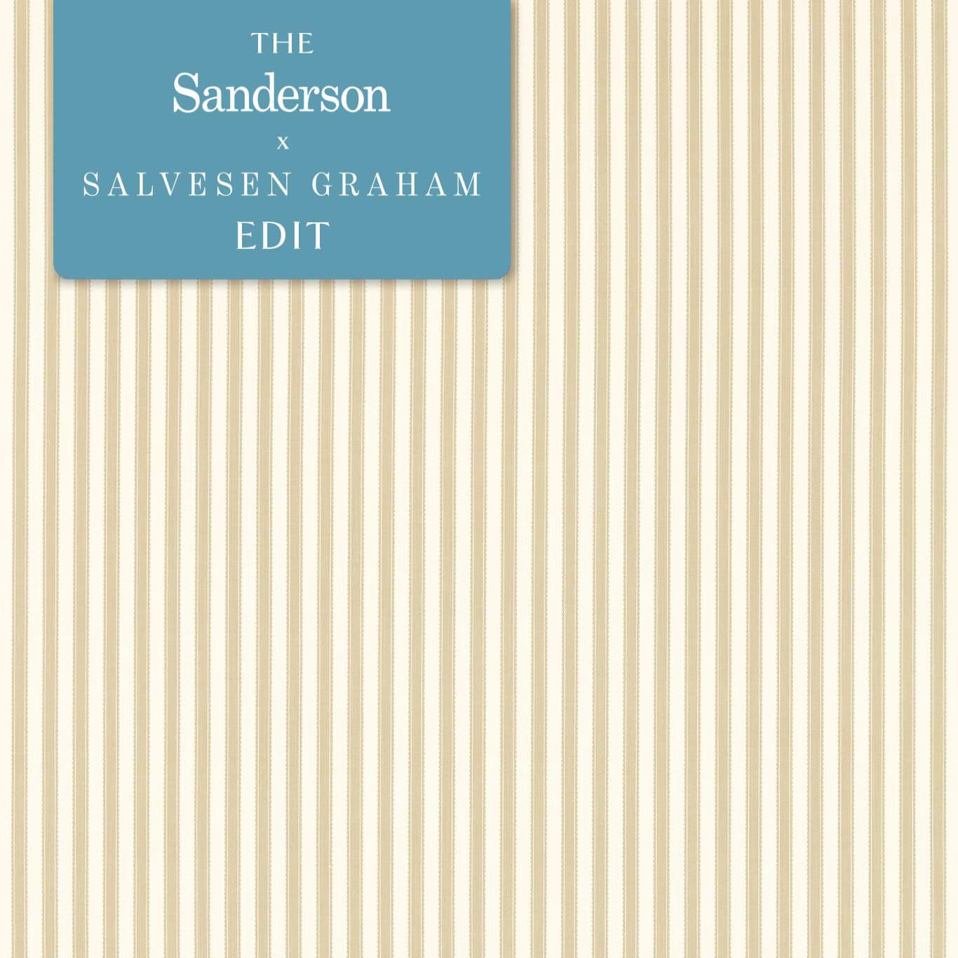 SANDERSON Pinetum Stripe Fabric Stripes Flax - DARB227088