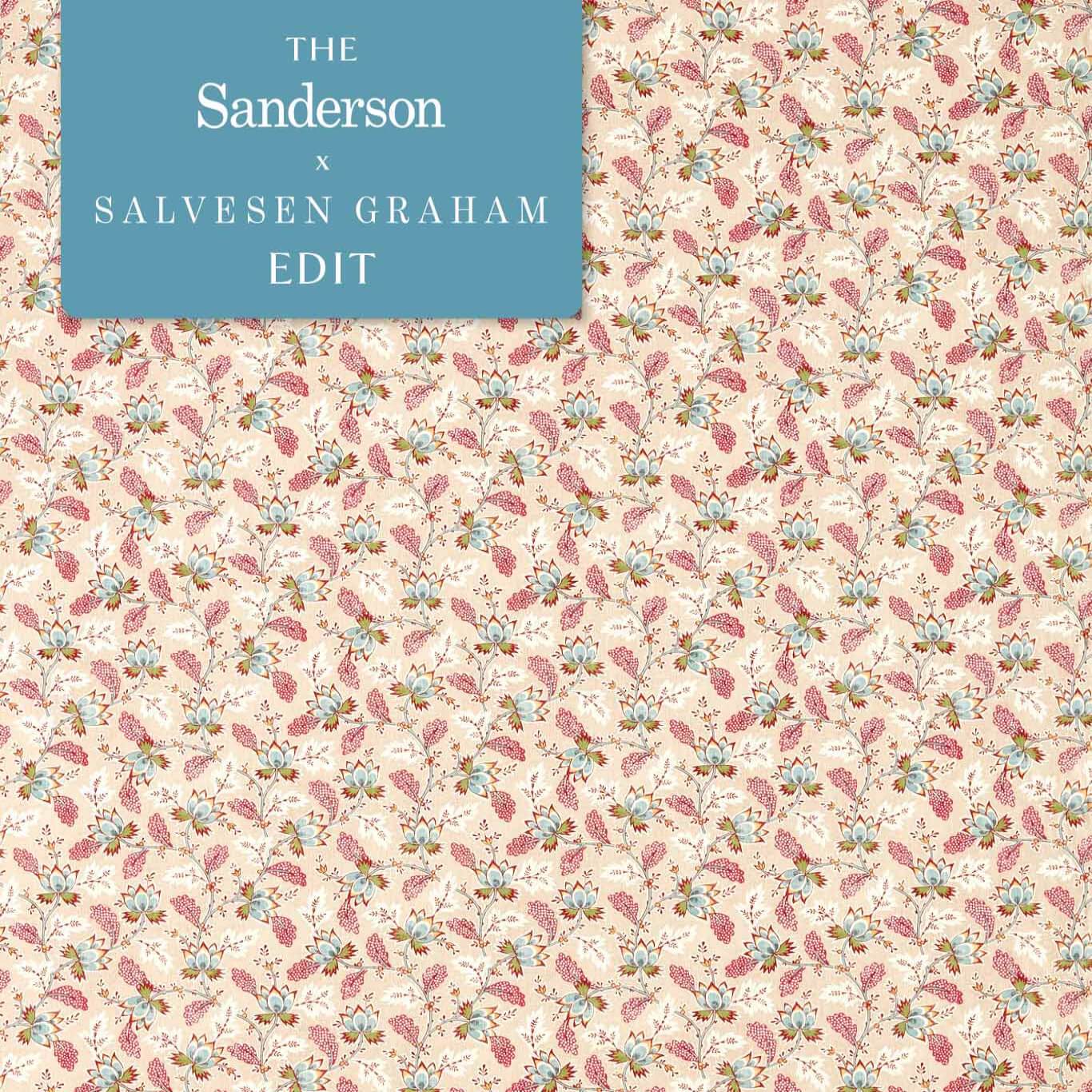 SANDERSON Dallimore Fabric Contemporary, Floral Mulberry Multi - DARB227098