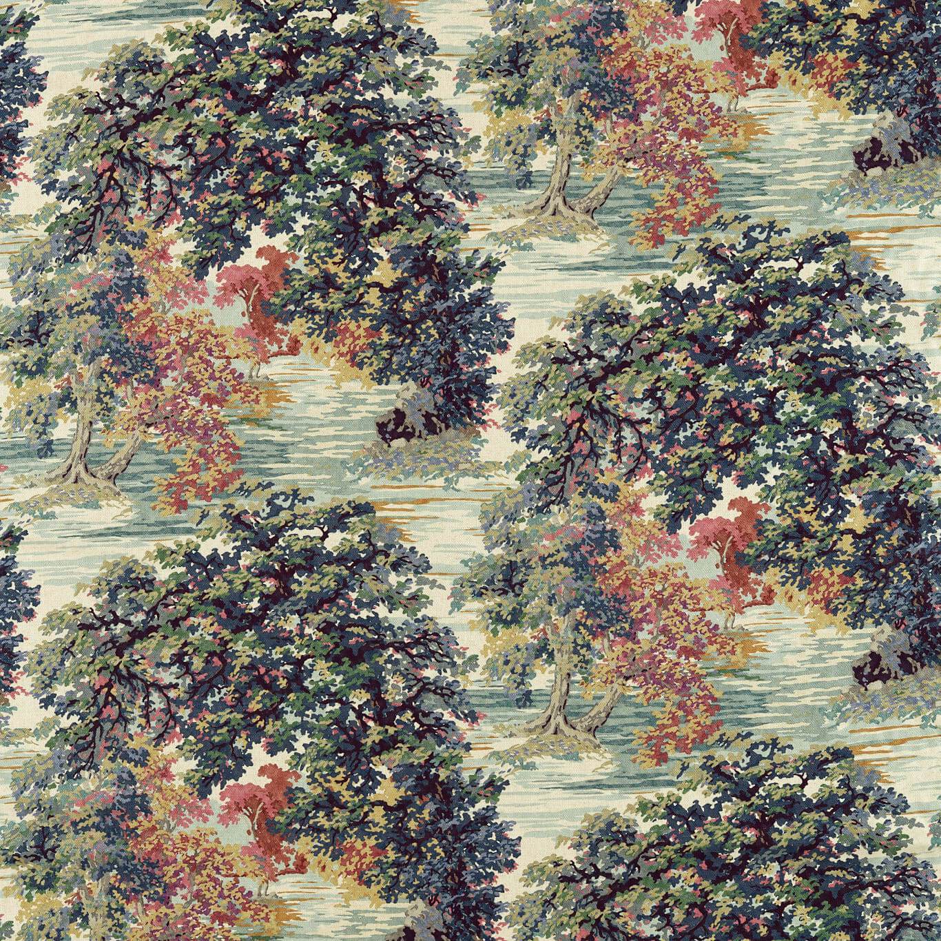 SANDERSON Ancient Canopy Fabric Leaves , Trees Forest Green - DARF227072