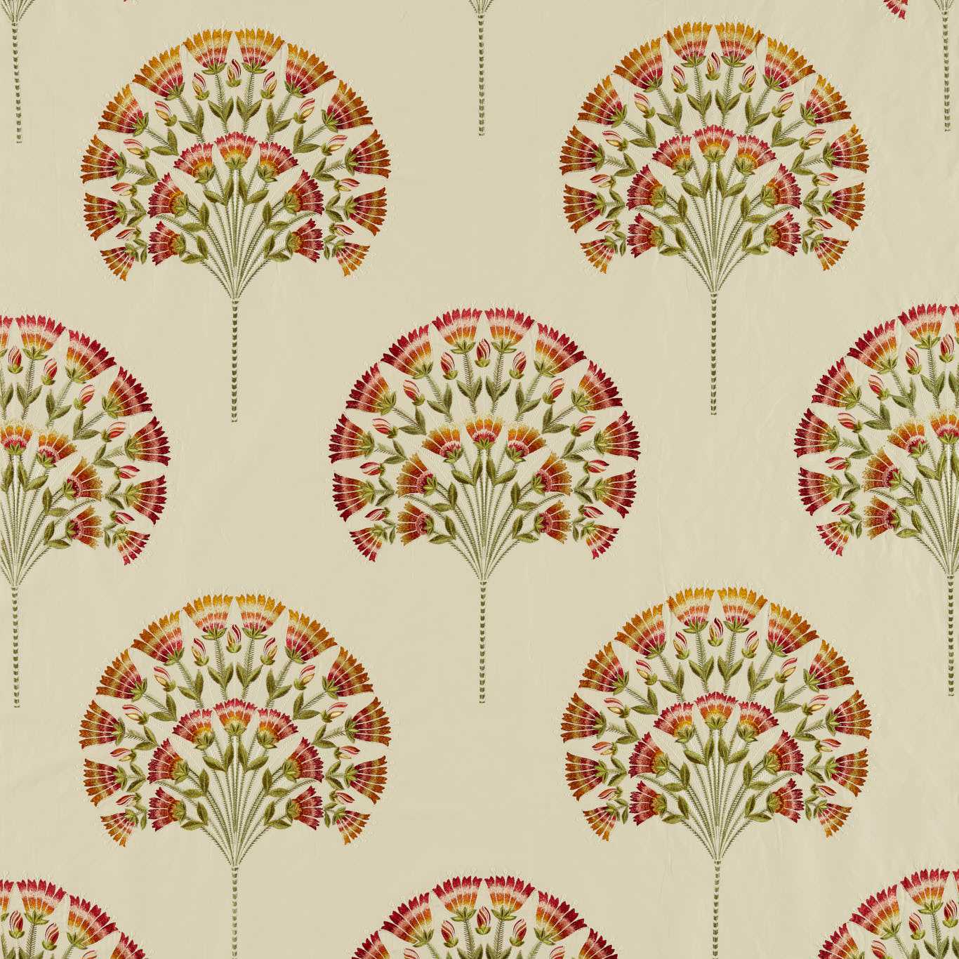 SANDERSON Wild Tulip Fabric Contemporary, Floral Amber,Cream - DARF237317