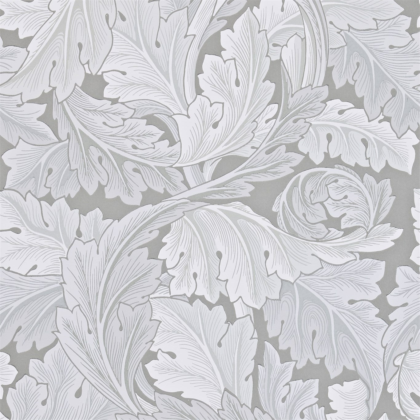 MORRIS & CO Acanthus Wallpaper Leaves , Trees Marble Surflex-Printed Wallpaper - DARW212553