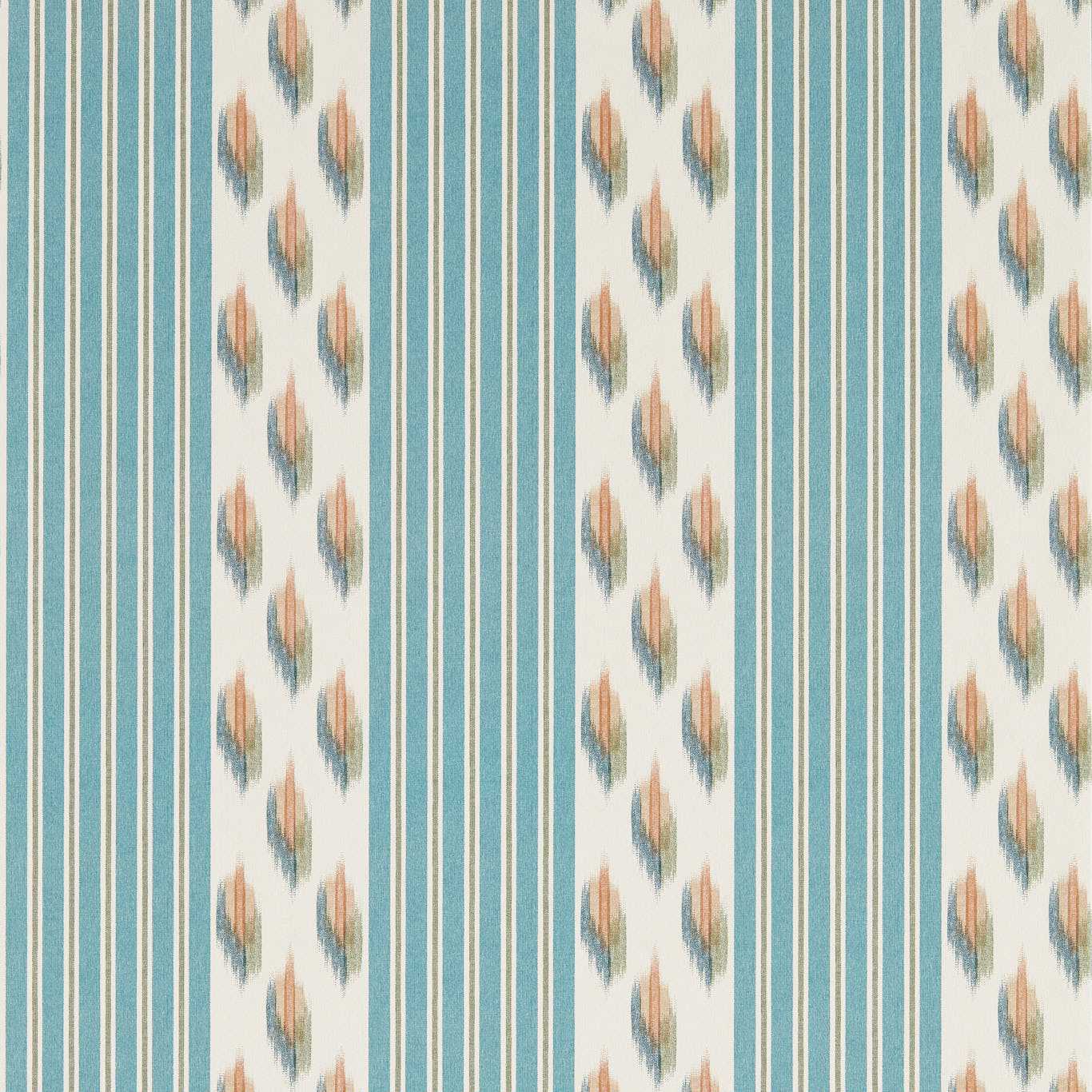 SANDERSON Musafir Wallpaper Abstract, Graphic Udaipur Blue,Cinnamon - DBOW217444