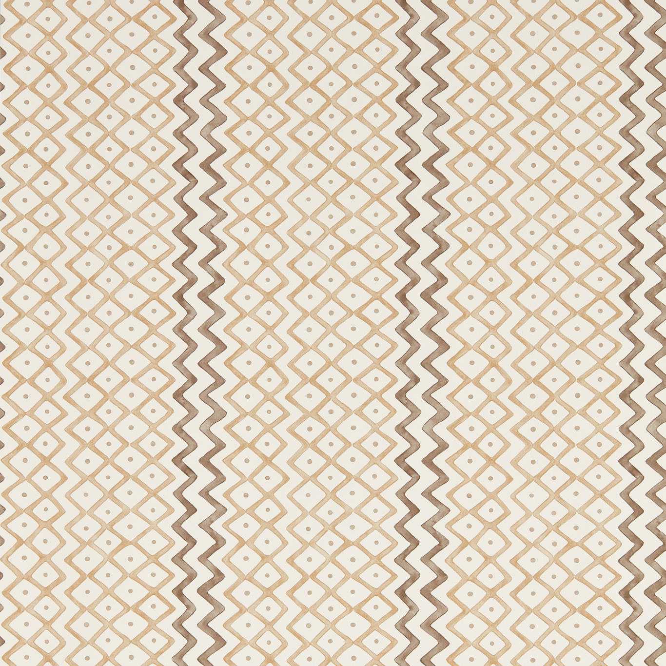 SANDERSON Khes Wallpaper Chevrons Shiitake,Cocoa - DBOW217450