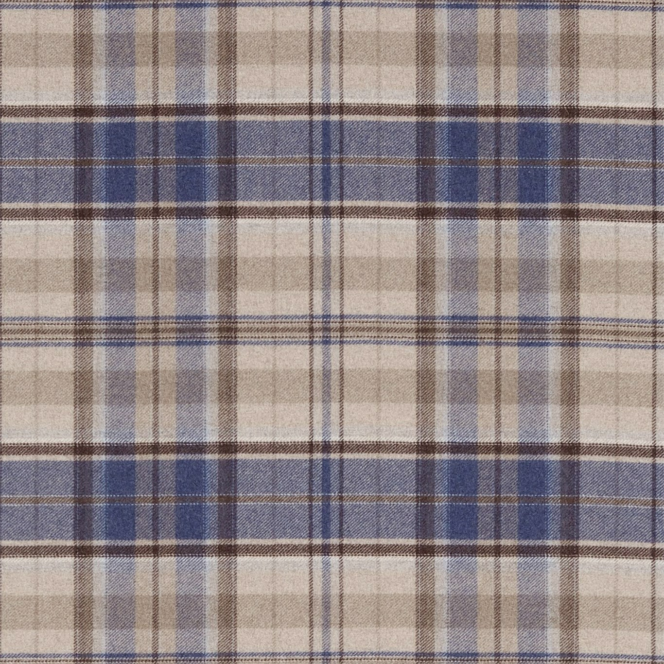 SANDERSON Byron Fabric Checks Indigo,Stone - DBYR233240