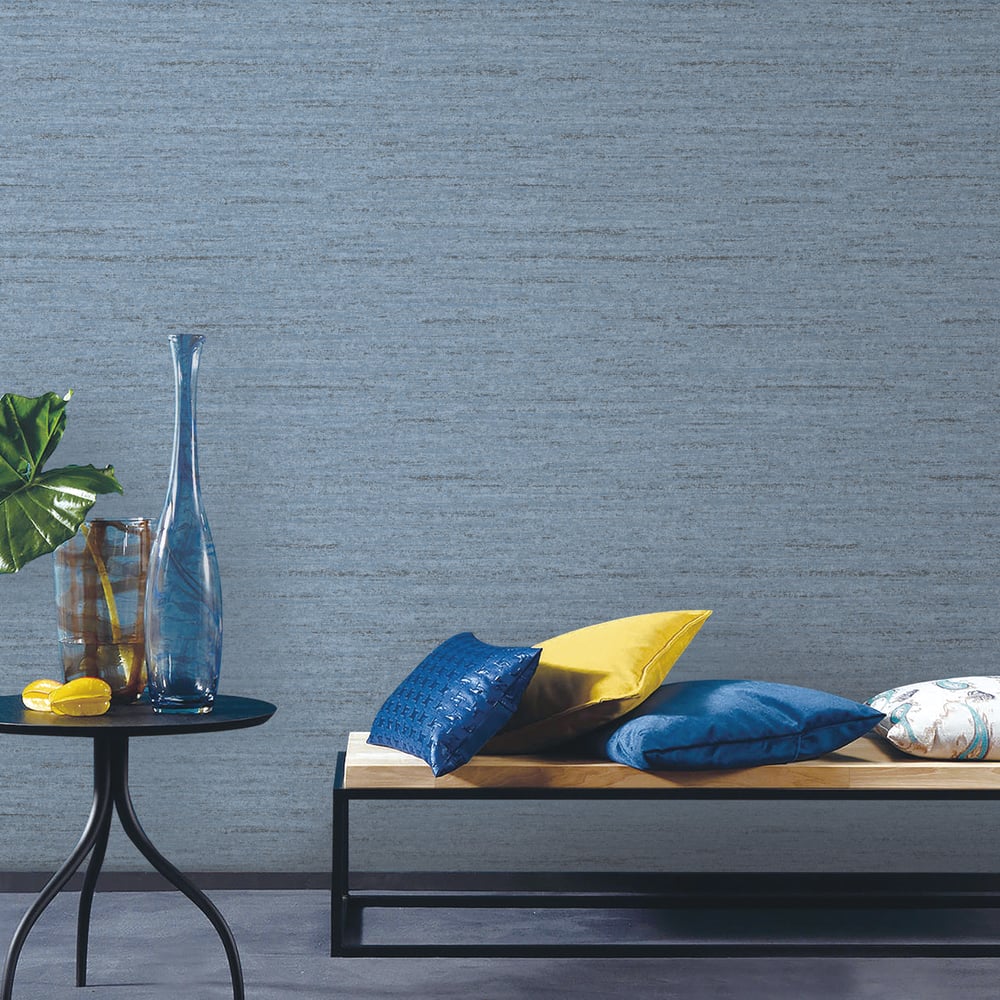 Galerie Wallcoverings Designer Colours Distressed Texture Blue Shimmer - DC30012