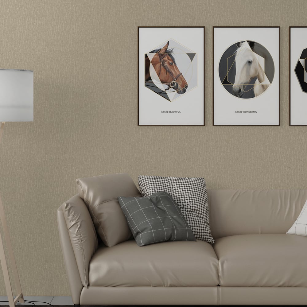 Galerie Wallcoverings Designer Colours Abstract Lines Beige Shimmer - DC30043