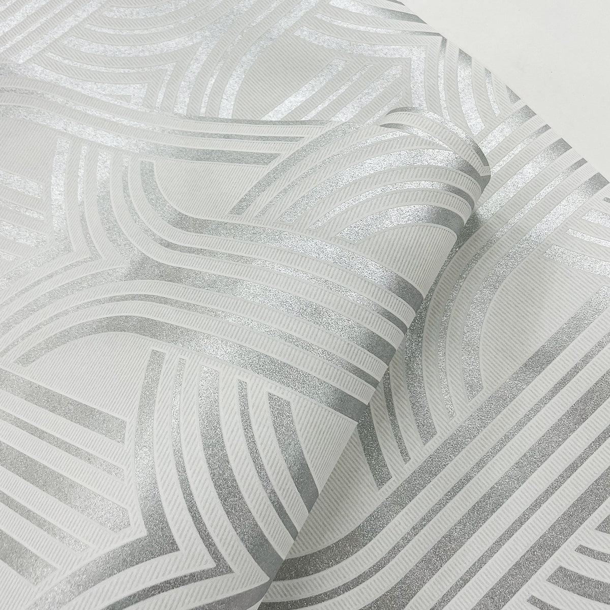 Collins & Company Deco 2 Broadway Arches Geometric Contemporary Silver Metallic - DC61307