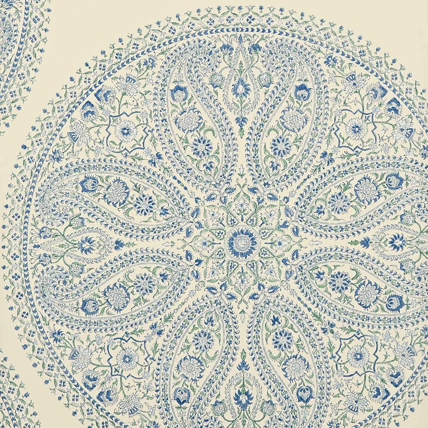 SANDERSON Paisley Circles Wallpaper Other Blue Gravure Printed Wallpaper - DCAVPC103