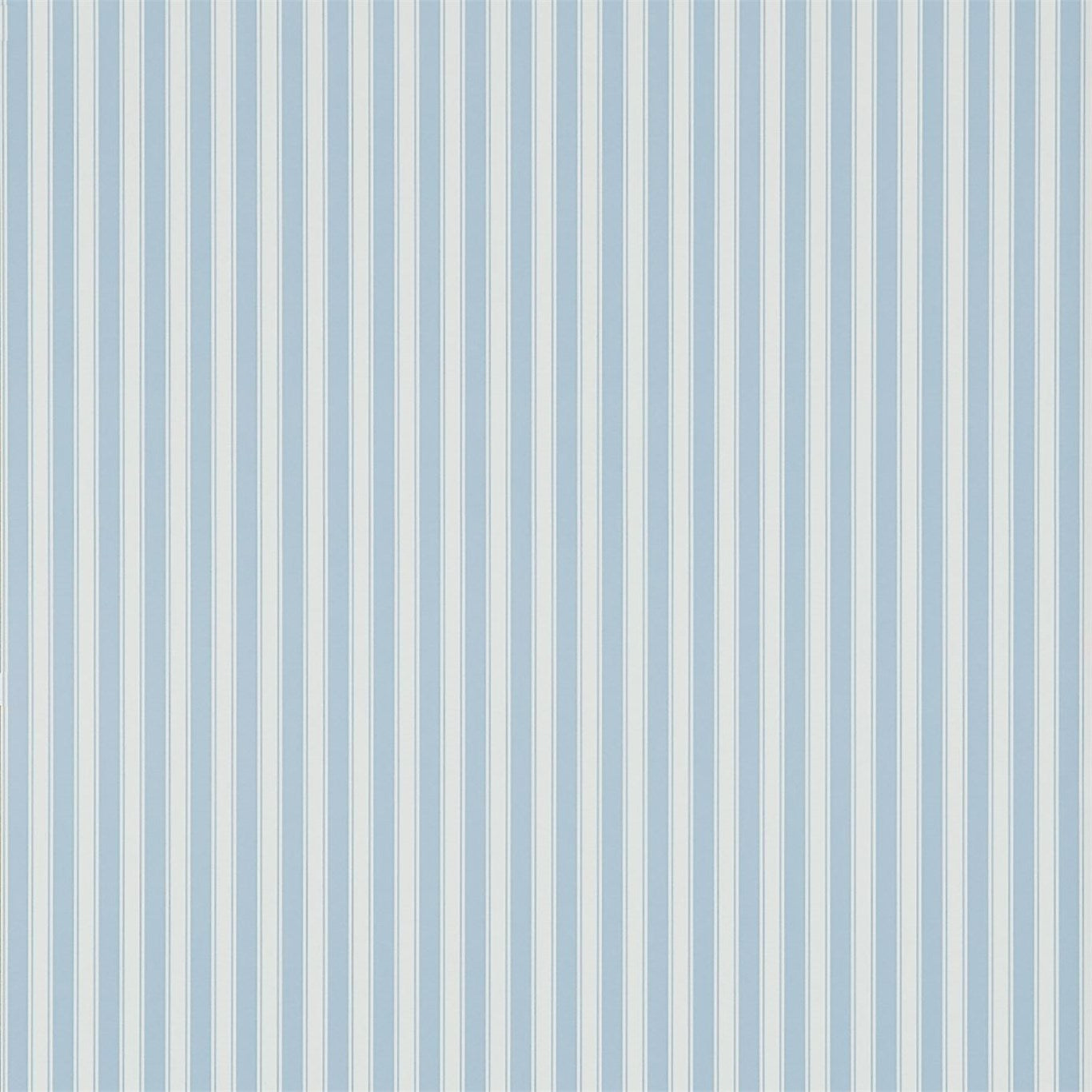 SANDERSON New Tiger Stripe Wallpaper Stripes Blue, Ivory Flexo-Printed Wallpaper - DCAVTP106