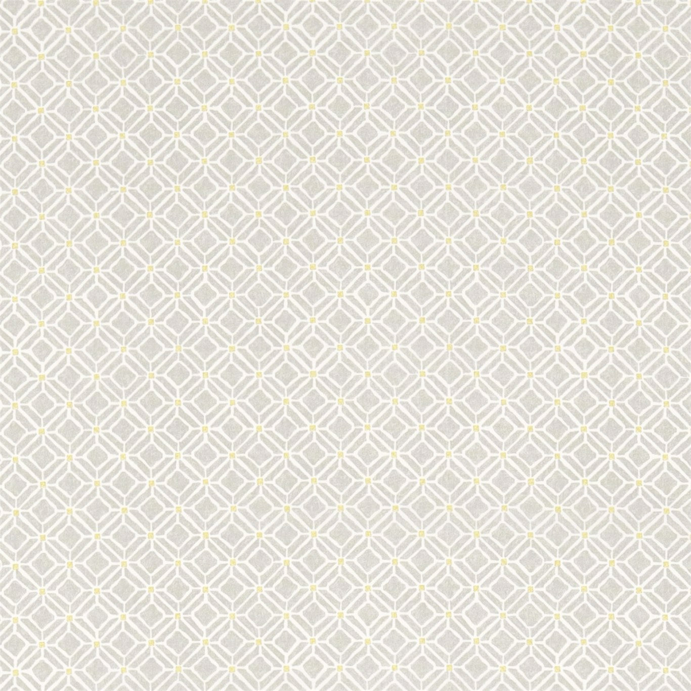 SANDERSON OUTLET Fretwork Fabric Geometric Silver,Linden - DCHK223589