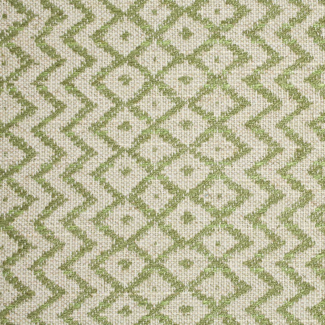 SANDERSON Cheslyn Fabric Geometric Olive, Cream - DCLO232029