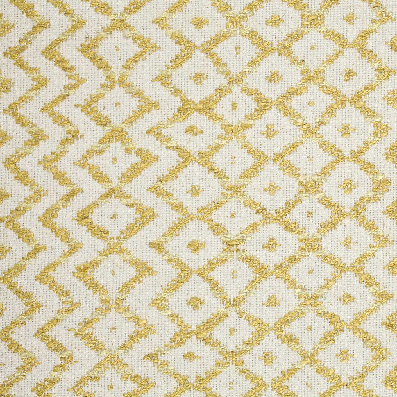 SANDERSON Cheslyn Fabric Geometric Citron, Cream - DCLO232030