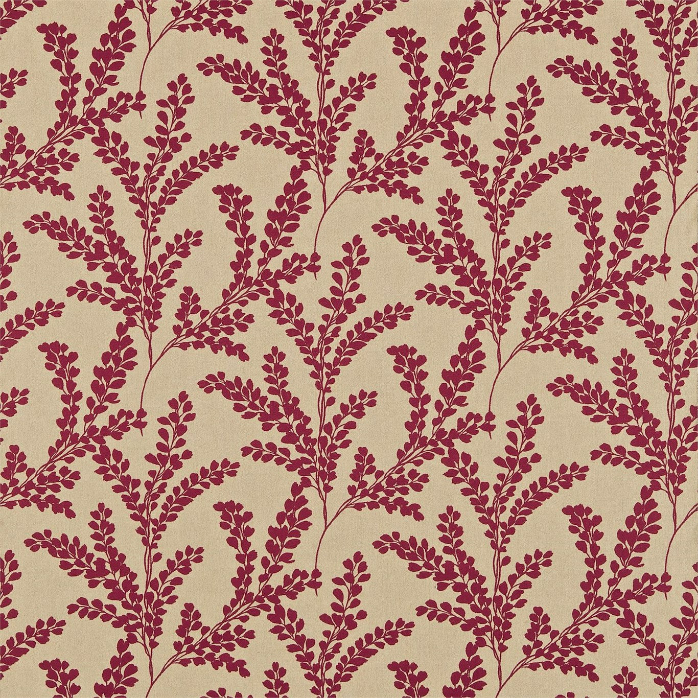 SANDERSON Clovelly Fabric Leaves , Trees Claret - DCLO232052