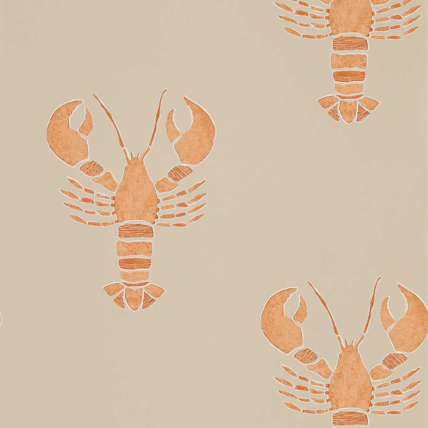 SANDERSON Cromer Wallpaper Animals Rust Gravure Printed Wallpaper - DCOA216589