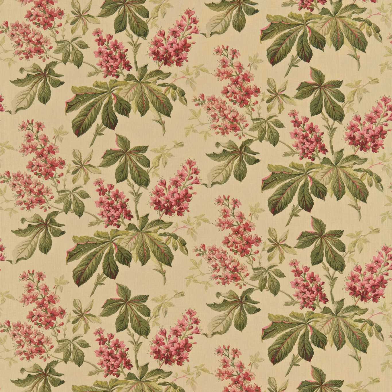 SANDERSON Pavia Fabric Classic Floral Ruby,Emerald - DCOUPA201