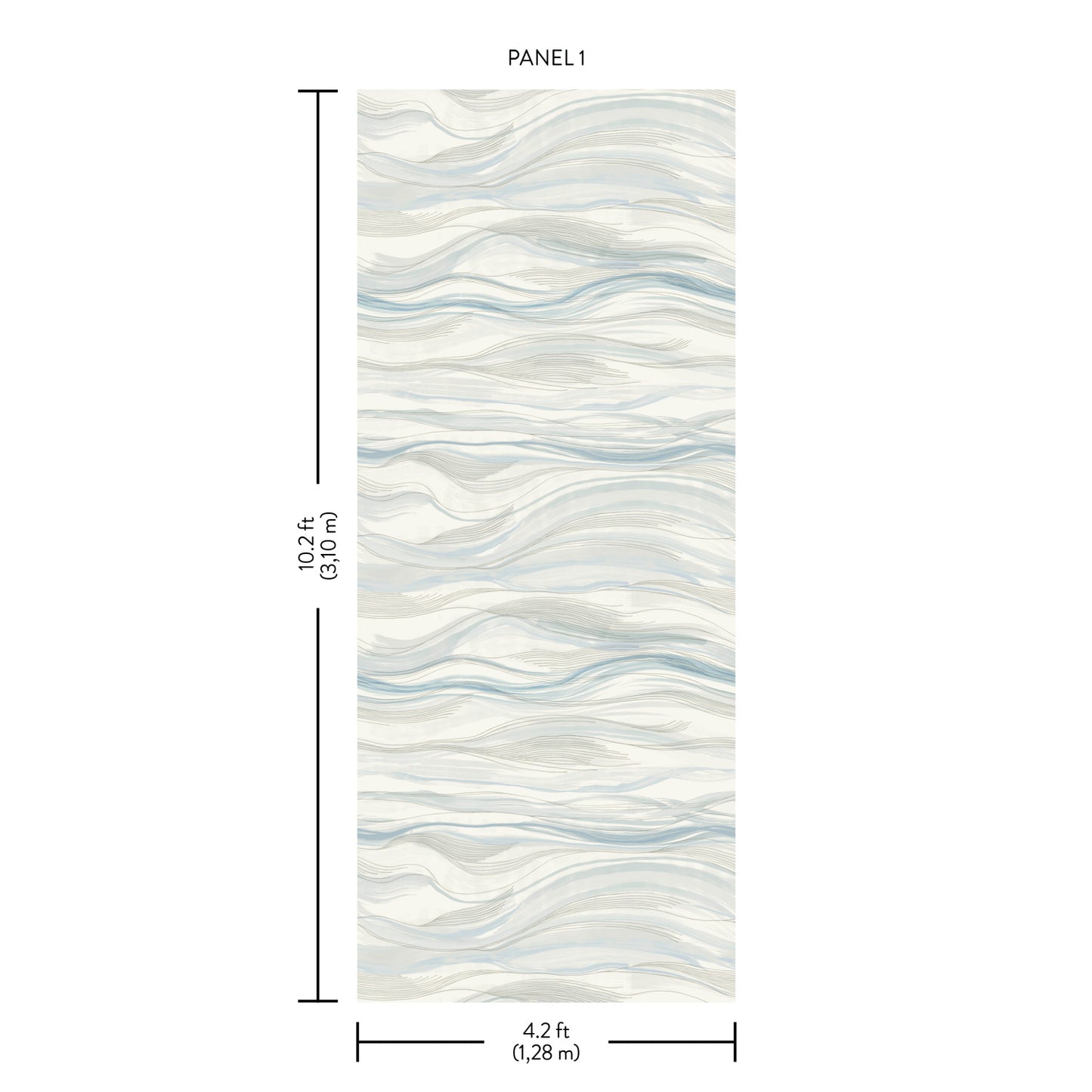 York Wallcoverings Antonina Vella Dazzling Dimensions Volume II Currents Blue Wall Mural Geometrics Blues - DD3841M