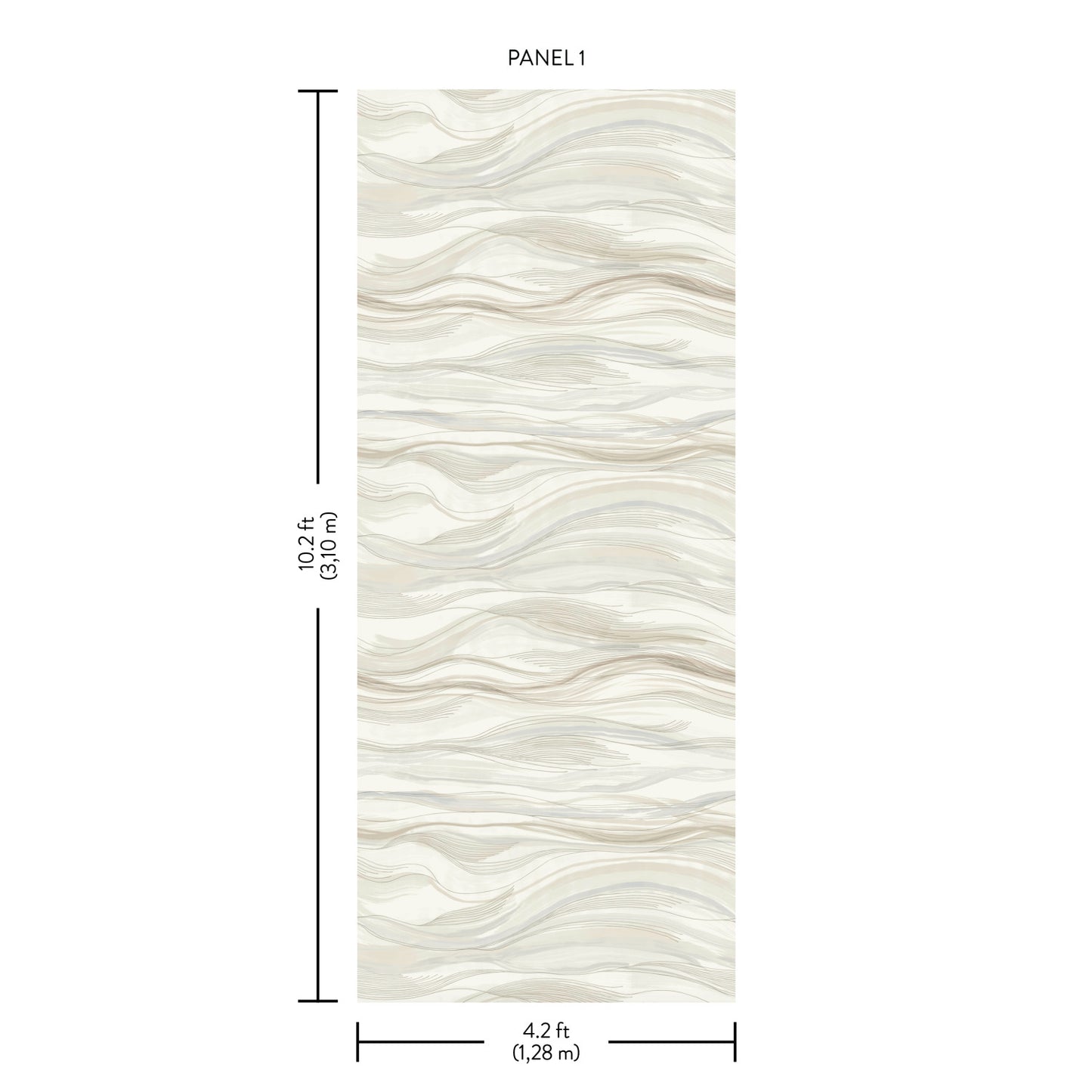 York Wallcoverings Best Sellers Currents Neutral Wall Mural Geometrics Neutrals - DD3842M