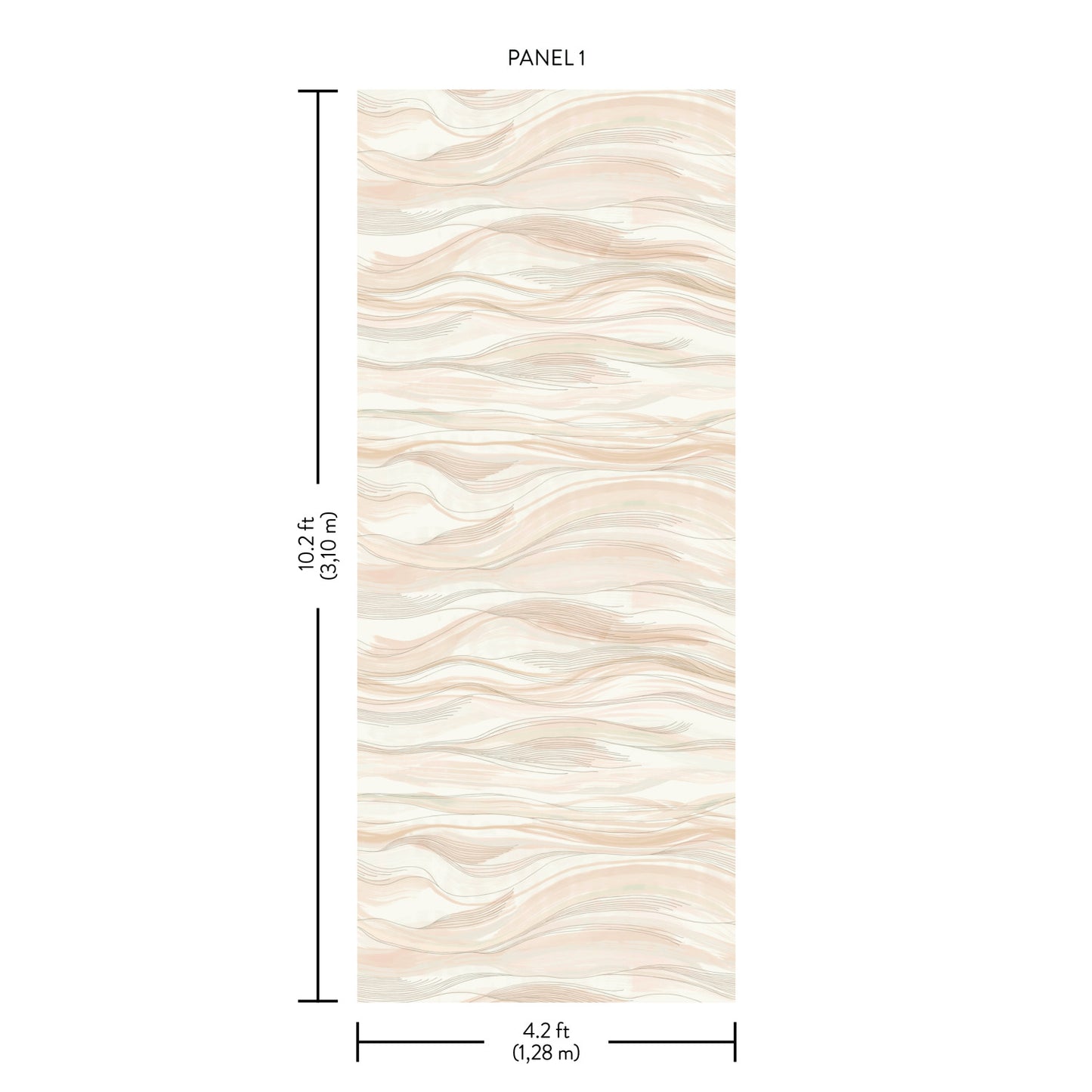 York Wallcoverings Grasscloth II Currents Beige Wall Mural Geometrics Beiges - DD3843M