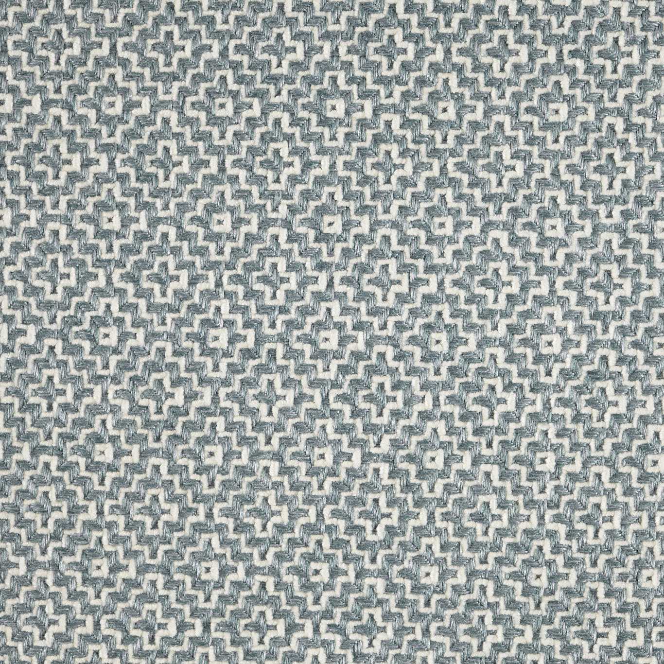 SANDERSON Linden Fabric Geometric Wedgwood,Ivory - DDAE236492