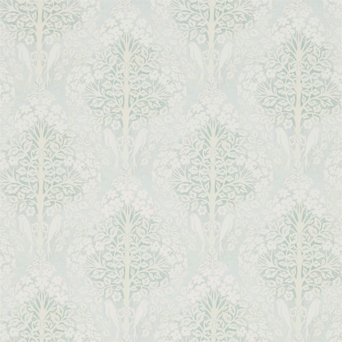 SANDERSON Lerena Wallpaper Classic Floral Wedgwood Gravure - Wide Width Printed Wallpaper - DDAM216399