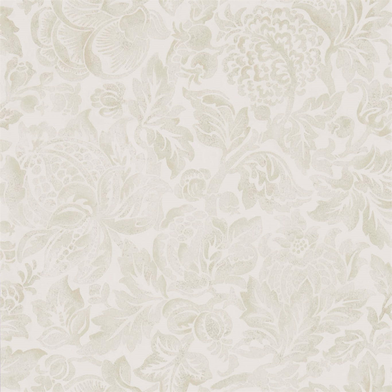 SANDERSON Thackeray Wallpaper Classic Floral Ivory Gravure Printed Wallpaper - DDAM216415