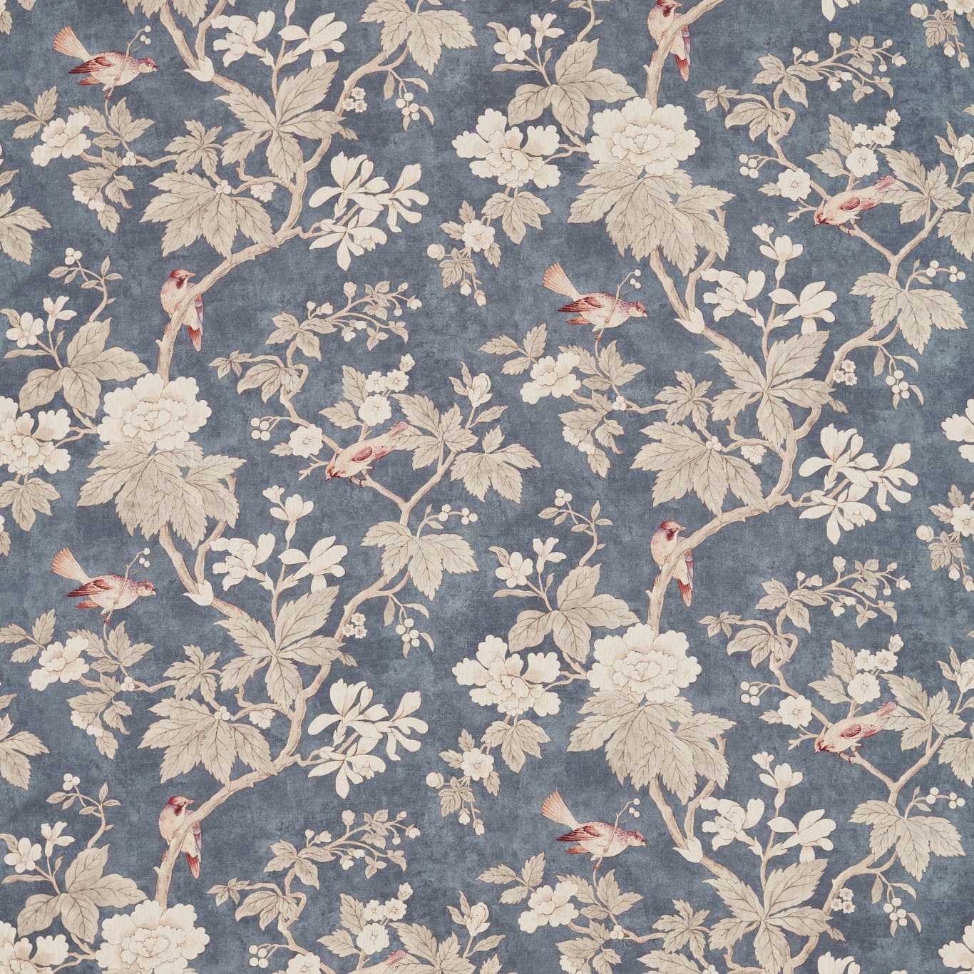 SANDERSON Chiswick Grove Fabric Birds Indigo - DDAM226371