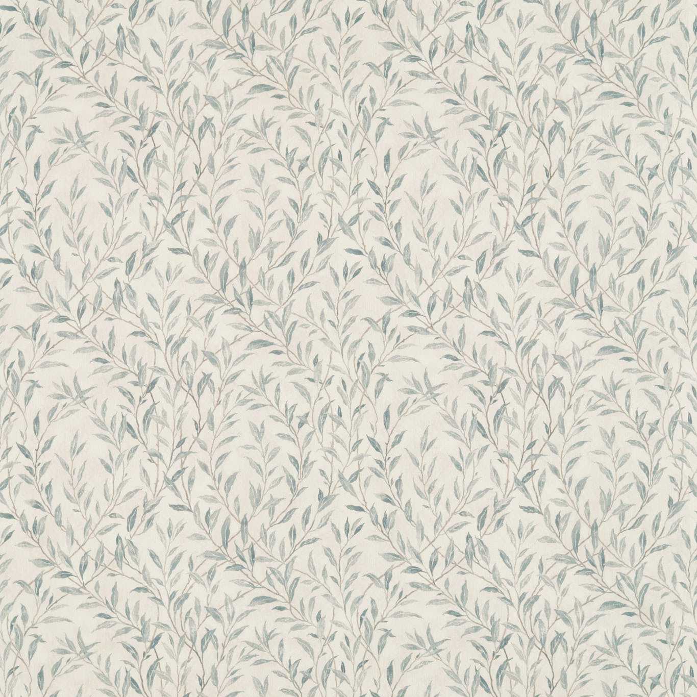 SANDERSON Osier Fabric Leaves , Trees Wedgwood,Silver - DDAM226377