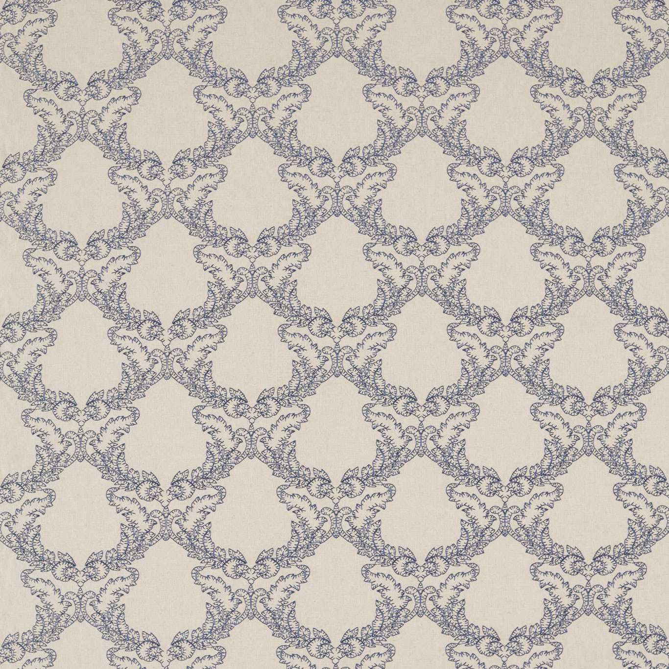 SANDERSON Gunnersbury Fabric Damasks Indigo - DDAM236472