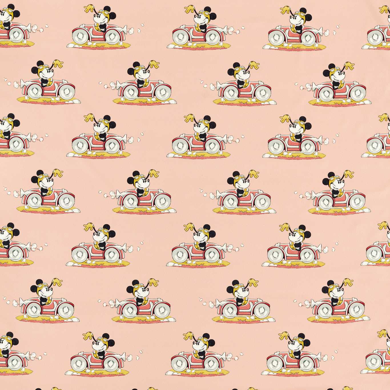 SANDERSON Minnie On the Move Fabric Kids Candy Floss - DDIF227147