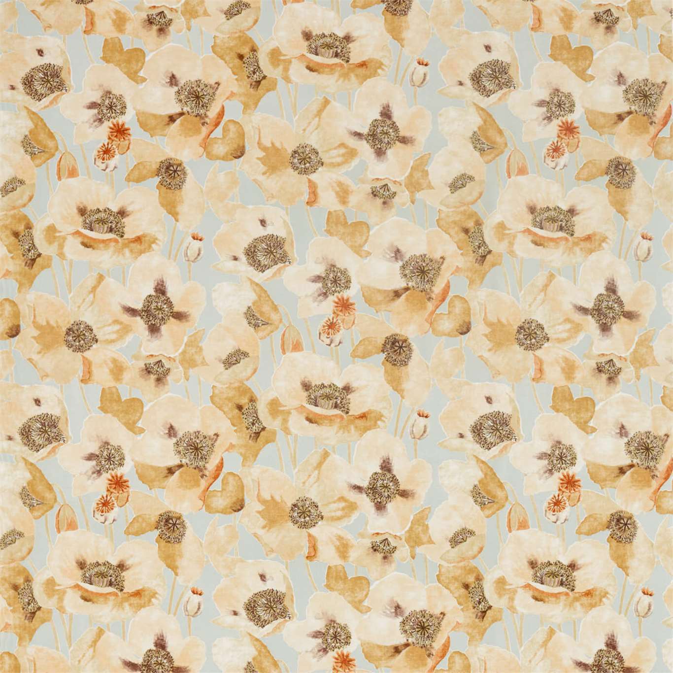 SANDERSON Embleton Fabric Classic Floral Sienna,Dove - DEBB226428