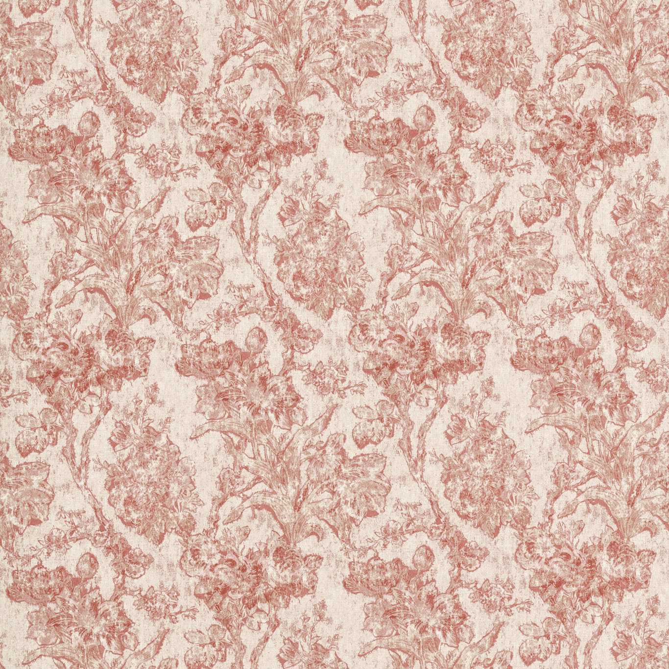 SANDERSON Fringed Tulip Toile Fabric Toile Putty - DGDF227182