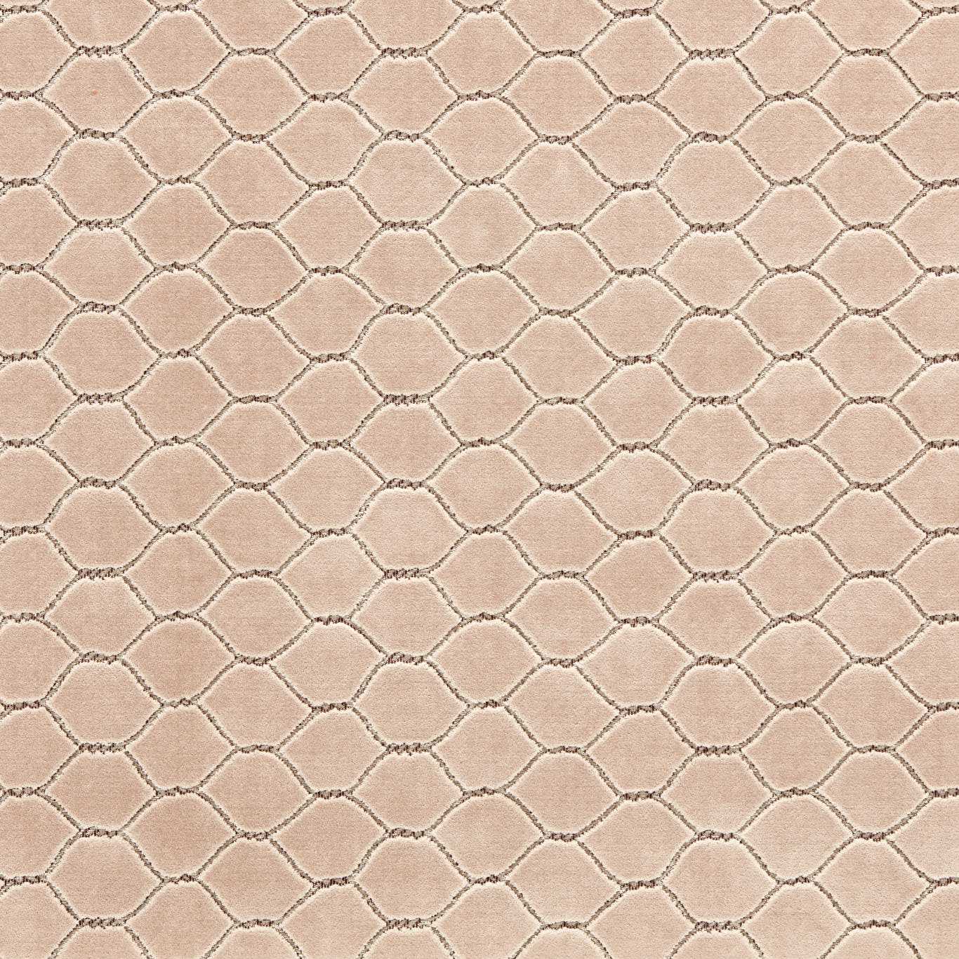 SANDERSON Faraday Velvet Fabric Geometric Putty - DGDV237405