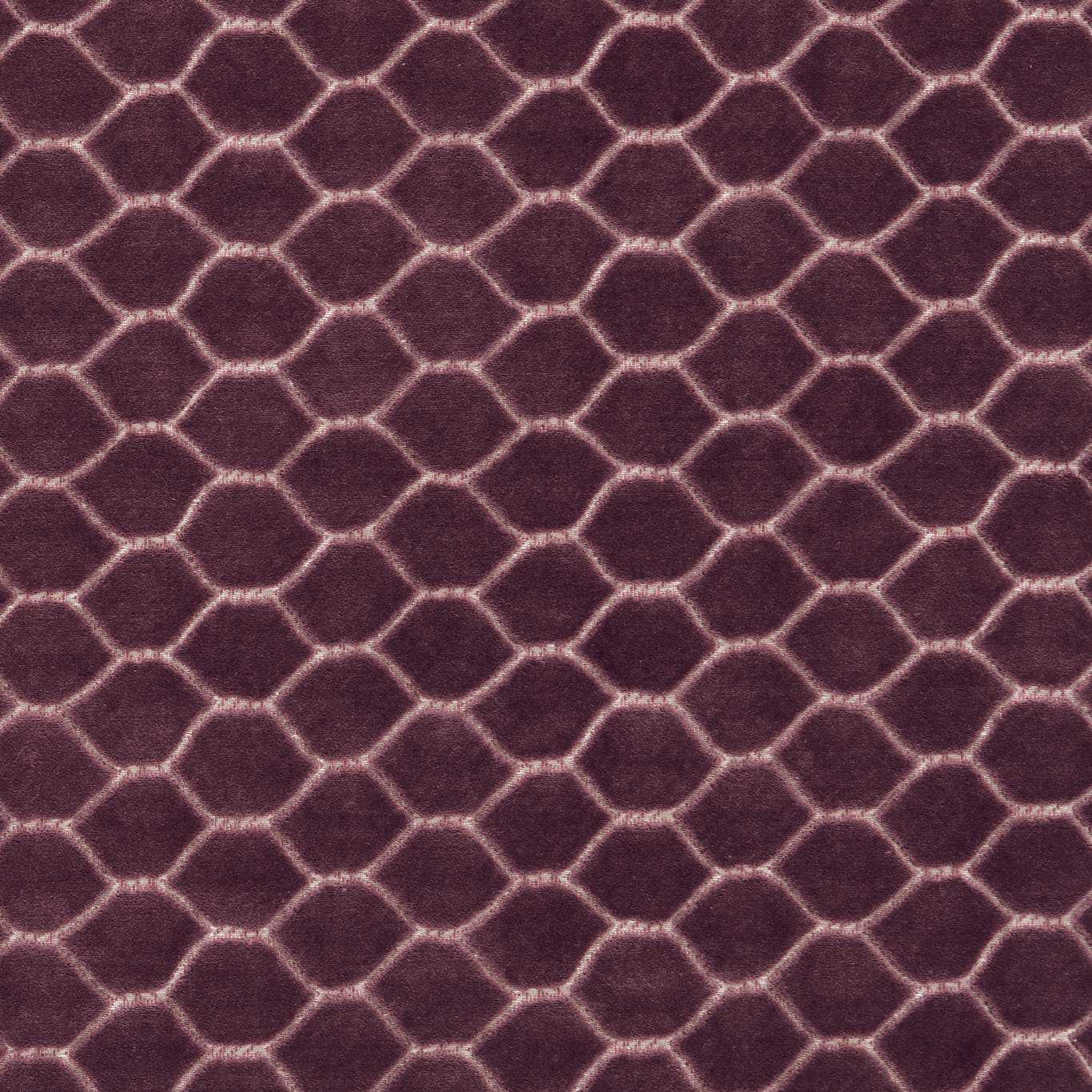 SANDERSON Faraday Velvet Fabric Geometric Plum - DGDV237417