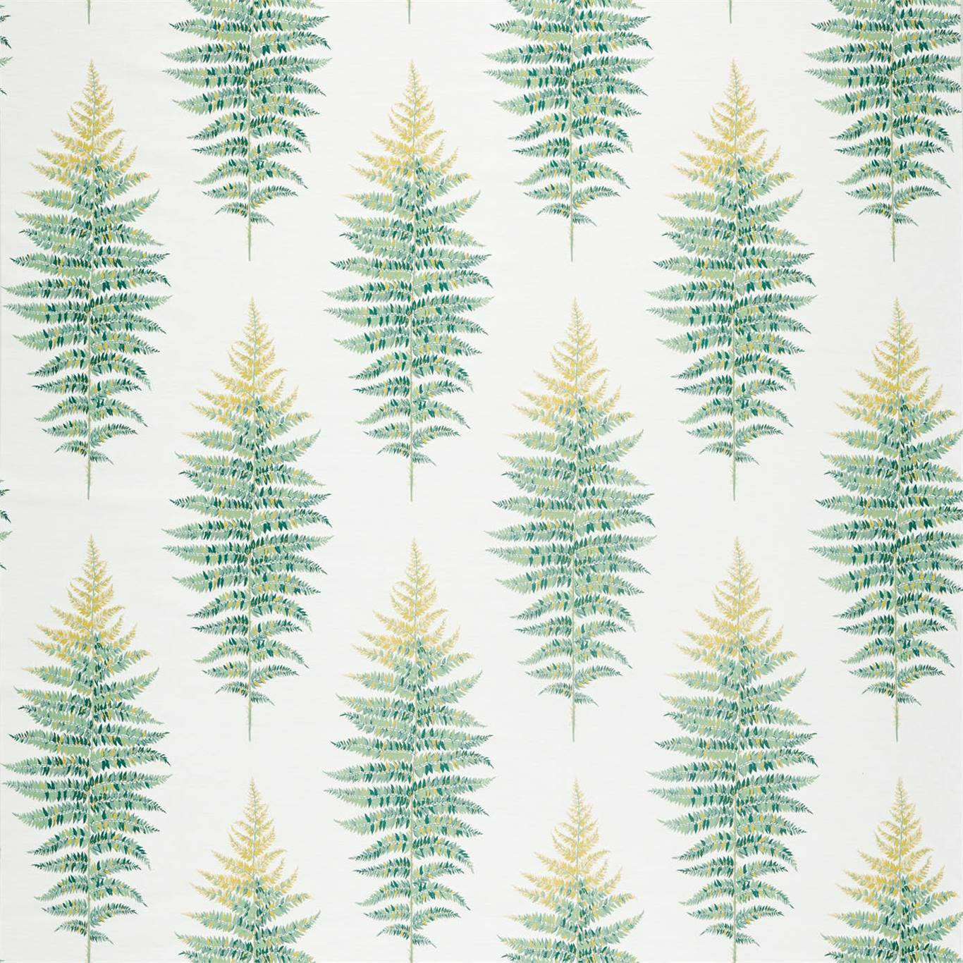 SANDERSON Fernery Weave Fabric Leaves , Trees Botanical Green - DGLA236780